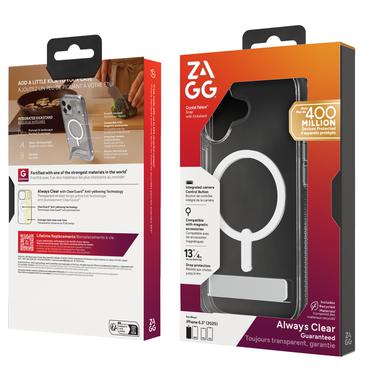 ZAGG Crystal Palace Snap Kickstand (Button Cover) mobiltelefon etui 16 cm (6.3") Transparent