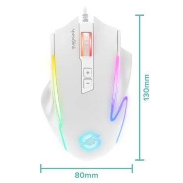 Speedlink DECUS NX RGB Gaming Mouse, white