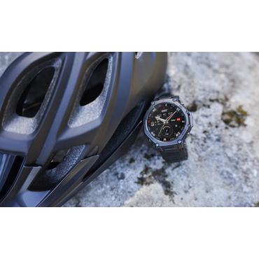 Amazfit T-Rex 3 Pro 3,81 cm (1.5") AMOLED 48 mm Digital 480 x 480 pixel Berøringsskærm Sort Wi-Fi GPS (satellit)