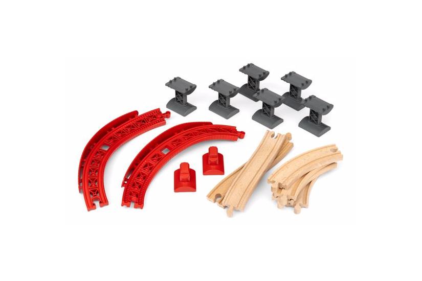 BRIO rail package mountain and valley, train (wood/red, 16 pieces)
