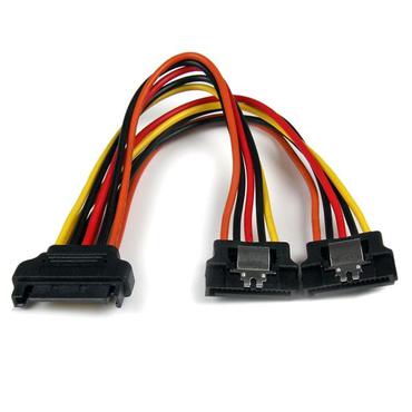 StarTech.com 6in Latching SATA Power Y Splitter Cable Adapter - M/F - 6 inch Serial ATA Power Cable Splitter - SATA Power Y Cable Adapter - strömdelare - SATA-ström till SATA-ström - 15.24 cm