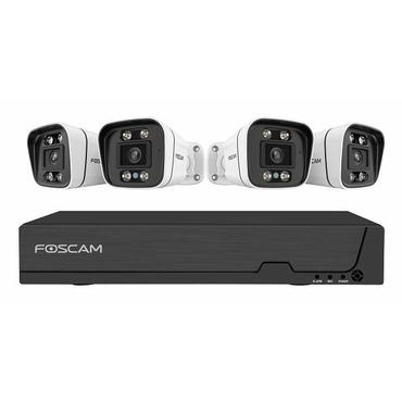 Foscam FN9108E-B4-2T Video-Überwachungssystem Weiß 4x 3K PoE Bullet Kamera, 1x 8-Kanal NVR