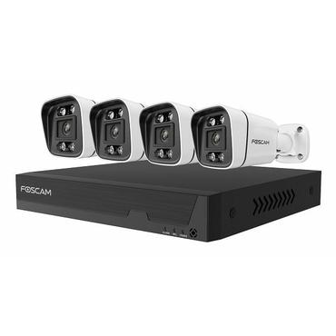 Foscam FN9108E-B4-2T Video-Überwachungssystem Weiß 4x 3K PoE Bullet Kamera, 1x 8-Kanal NVR