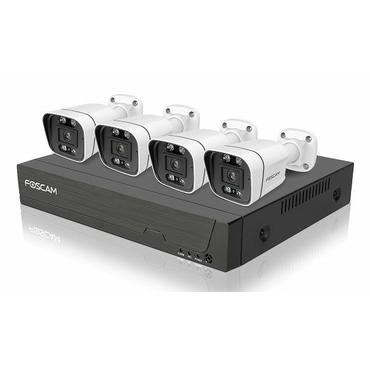 Foscam FN9108E-B4-2T Video-Überwachungssystem Weiß 4x 3K PoE Bullet Kamera, 1x 8-Kanal NVR