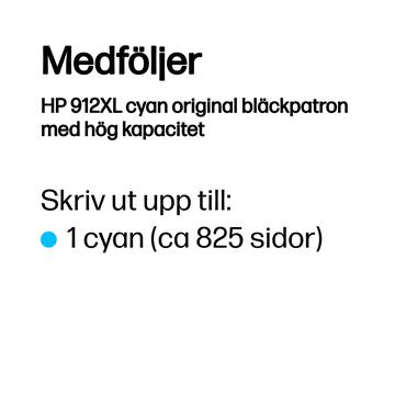 HP 912XL Original Ink-blækpatron med høj kapacitet, cyan