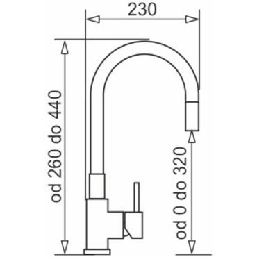 Kitchen mixer PYRAMIS FLESSI black edition