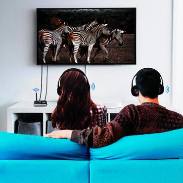 LogiLink - tr&aring;dl&ouml;s Bluetooth-ljudmottagare/-s&auml;ndare f&ouml;r TV, tr&aring;dl&ouml;sa h&ouml;rlurar