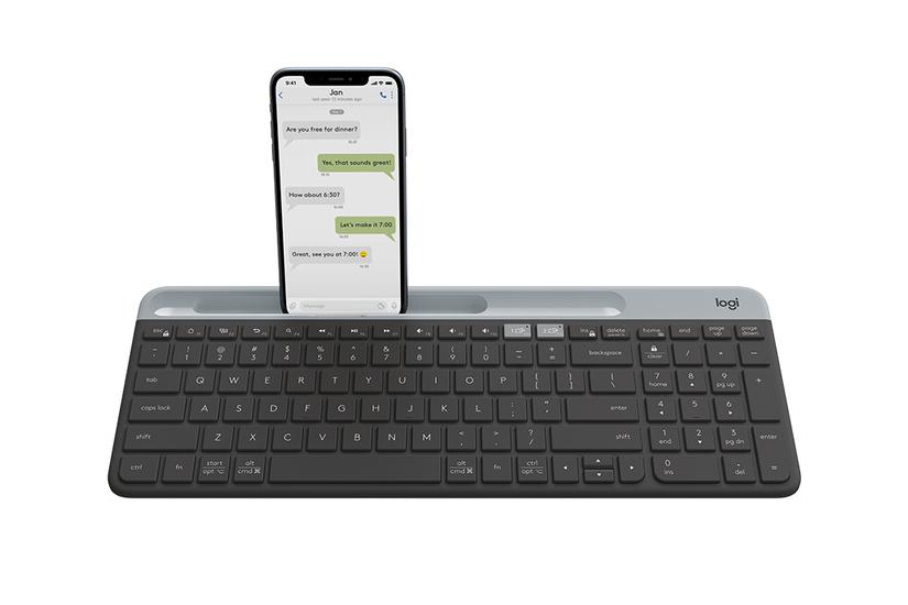 Logitech Slim Multi-Device K580 - tangentbord - hela norden - grafit Inmatningsenhet