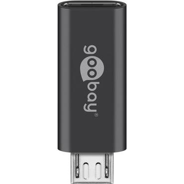 Goobay 55553 kabel k&oslash;nsskifter USB Micro B USB C Gr&aring;