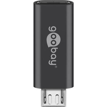 Goobay 55553 kabel k&oslash;nsskifter USB Micro B USB C Gr&aring;