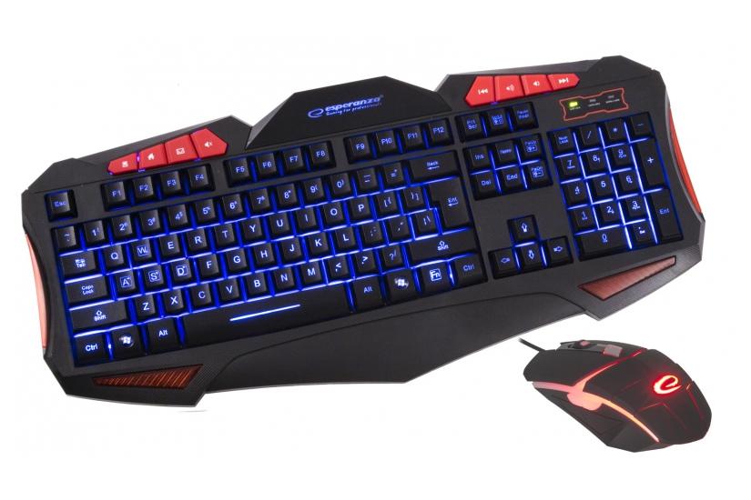 Esperanza SHELTER - sats med tangentbord och mus Inmatningsenhet