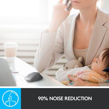 Logitech M330 SILENT PLUS - Mus - 3 knapper - trådløs - 2.4 GHz - trådløs modtager (USB) - sort