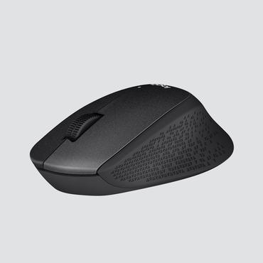 Logitech M330 SILENT PLUS - Mus - 3 knapper - trådløs - 2.4 GHz - trådløs modtager (USB) - sort