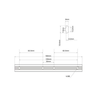 Multibrackets M Pro Series Rail Extension - monteringskomponent - svart