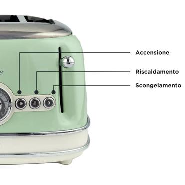 warehouse linden----Vintage 4-Schlitz-Toaster 156 (hellgr&uuml;n, 1.600 Watt, f&uuml;r 4 Scheiben Toast)