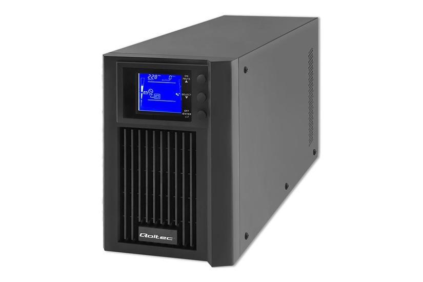 Qoltec - UPS - of&ouml;r&auml;ndrad, online, ren sinusv&aring;g, LCD - 1600 Watt - 2000 VA