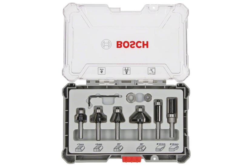 Bosch fr&auml;sningssk&auml;rarbit - f&ouml;r mjuka tr&auml;slag, l&ouml;vtr&auml; - 6 delar