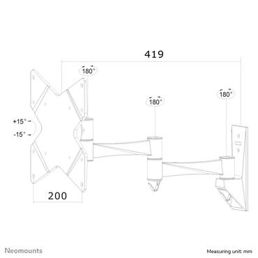 Neomounts FPMA-W835 f&auml;ste - fullst&auml;ndig r&ouml;relse - f&ouml;r LCD-display - svart