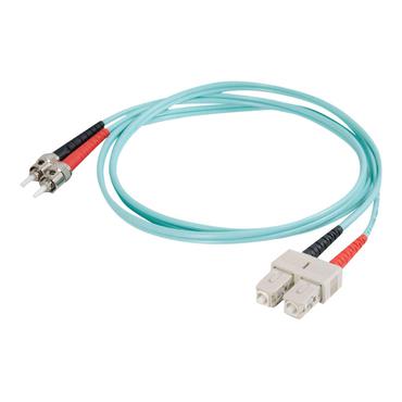 C2G SC-ST 10Gb 50/125 OM3 Duplex Multimode PVC Fiber Optic Cable (LSZH)