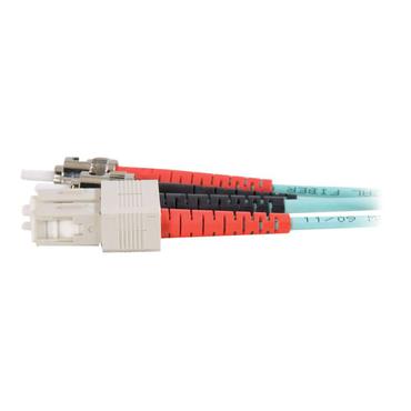 C2G SC-ST 10Gb 50/125 OM3 Duplex Multimode PVC Fiber Optic Cable (LSZH)