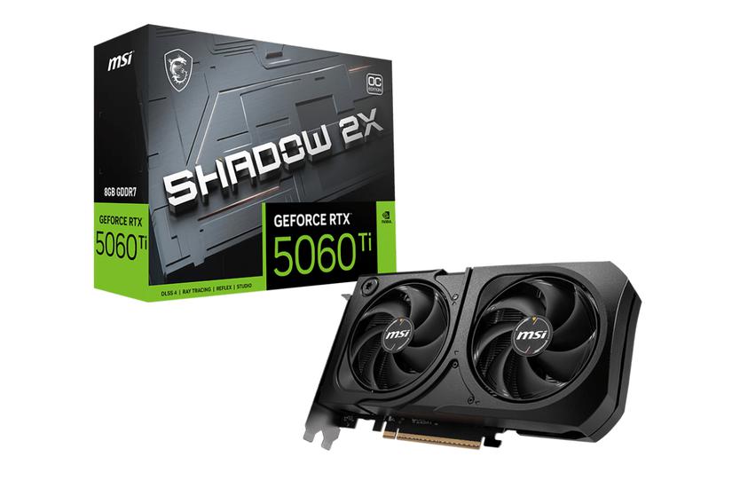 MSI GEFORCE RTX 5060 TI 8G SHADOW 2X OC PLUS grafikkort NVIDIA 8 GB GDDR7