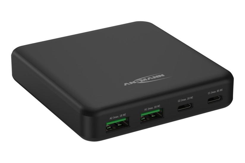 Ansmann DC465PD Laptop, Smartphone Sort Vekselstrøm Hurtig opladning Indendørs