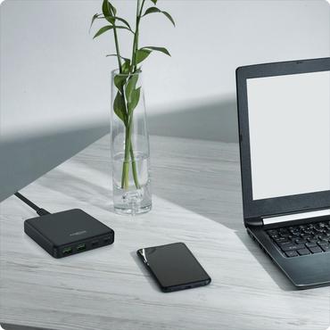 Ansmann DC465PD Laptop, Smartphone Sort Vekselstrøm Hurtig opladning Indendørs