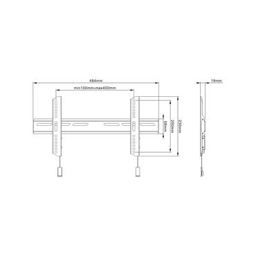 Multibrackets M OLED Wallmount Fixed f&auml;ste - f&ouml;r LCD-TV/v&auml;lvd LCD-TV - svart