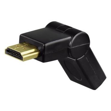 Hama Compact Adapter HDMI Plug - HDMI Socket, swivelling, black Sort