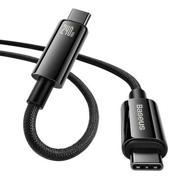 Baseus Tungsten Guldkabel USB-C - USB-C 240W, 3m - Svart