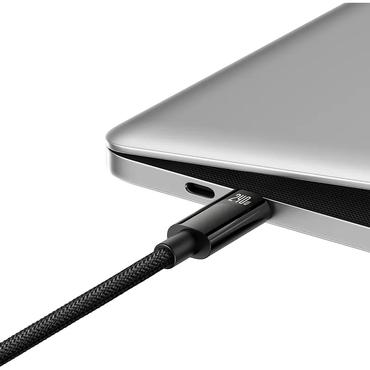 Baseus Tungsten Guldkabel USB-C - USB-C 240W, 3m - Svart