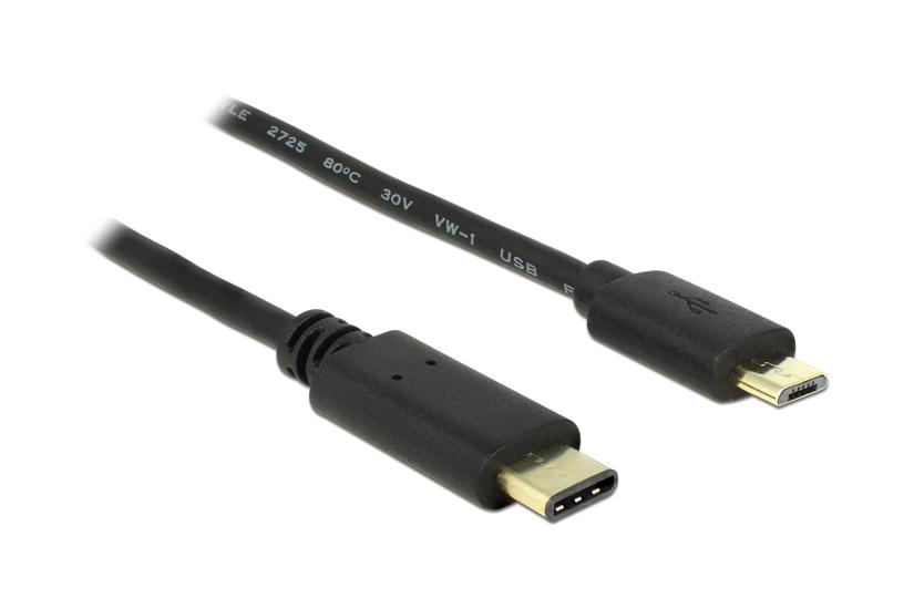 Delock - USB-kabel - 24 pin USB-C till mikro-USB typ B - 2 m