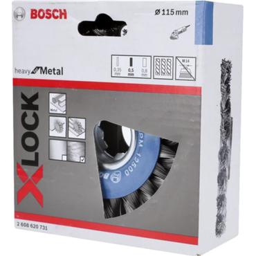 Bosch tung f&ouml;r Metal X-Lock - tr&aring;dhjulsb&oslash;rste - f&ouml;r metall