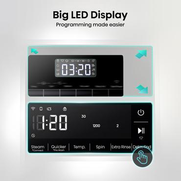 Hisense WF3S8043BB3 vaskemaskine Front-læsning 8 kg 1400 rpm Sort