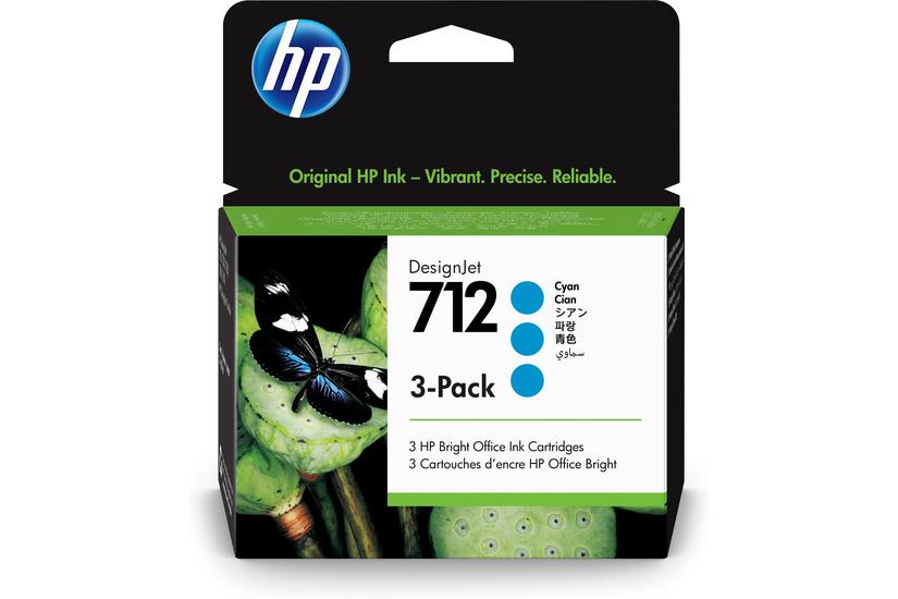 HP 712 - 3-pack - cyan - original - DesignJet - bl&auml;ckpatron