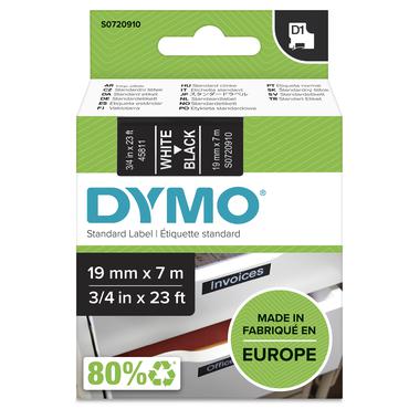DYMO D1 - mærkattape - 1 kassette(r) - Rulle (1,9 cm x 7 m)