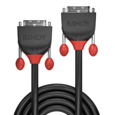 Lindy 36251 DVI kabel 1 m DVI-D Sort, R&oslash;d