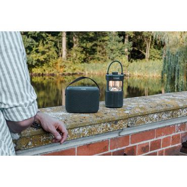 Pure Woodland Glow wasserdichter Outdoor-Lautsprecher mit LED Lampe, gr&uuml;n