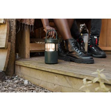 Pure Woodland Glow wasserdichter Outdoor-Lautsprecher mit LED Lampe, gr&uuml;n