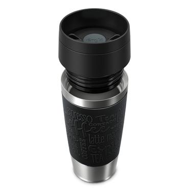 EMSA Travel Mug Classic N2020200 rejsekrus 360 ml Sort, Rustfrit stål Rustfrit stål