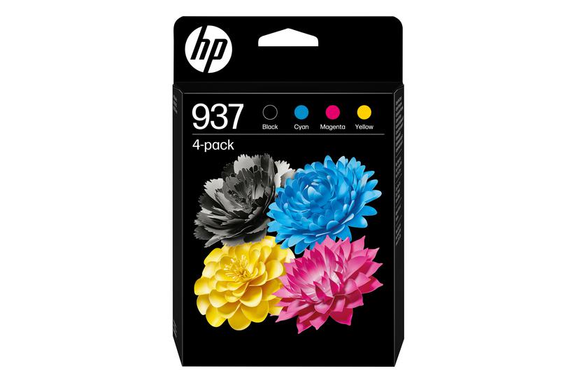 HP Original 937 CMYK-blækpatron, pakke med 4 stk.
