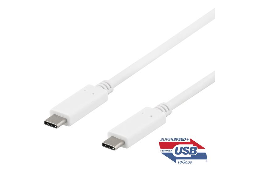 DELTACO USBC-1407 - USB typ C-kabel - USB-C till USB-C - 1 m