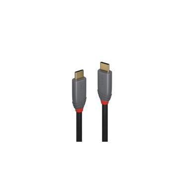 Lindy 36900 USB-kabel 0,5 m USB C Sort, Gr&aring;