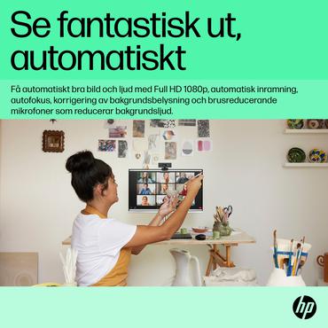 HP 620 - Webcam - vippe - farve - 4 MP - 1920 x 1080 - audio - USB 3.0