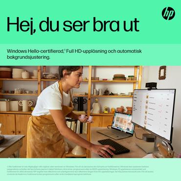 HP 620 - Webcam - vippe - farve - 4 MP - 1920 x 1080 - audio - USB 3.0