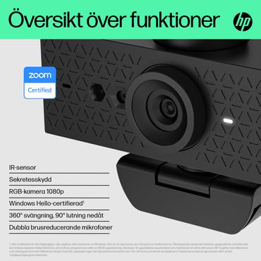 HP 620 - Webcam - vippe - farve - 4 MP - 1920 x 1080 - audio - USB 3.0