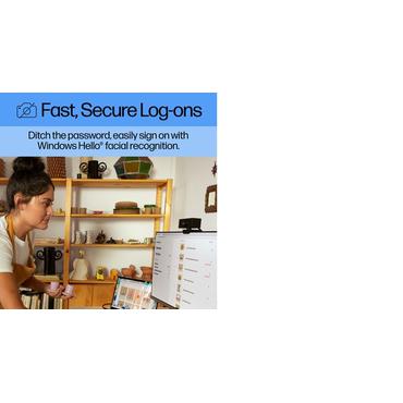 HP 620 - Webcam - vippe - farve - 4 MP - 1920 x 1080 - audio - USB 3.0