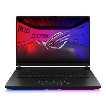 ASUS ROG Strix SCAR 16 G635LW-RW024W Intel Core Ultra 9 275HX Laptop 40,6 cm (16") Berøringsskærm WQXGA 32 GB DDR5-SDRAM 1 TB SSD NVIDIA GeForce RTX 5080 Wi-Fi 7 (802.11be) Windows 11 Home Tysk Sort