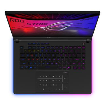 ASUS ROG Strix SCAR 16 G635LW-RW024W Intel Core Ultra 9 275HX Laptop 40,6 cm (16") Berøringsskærm WQXGA 32 GB DDR5-SDRAM 1 TB SSD NVIDIA GeForce RTX 5080 Wi-Fi 7 (802.11be) Windows 11 Home Tysk Sort