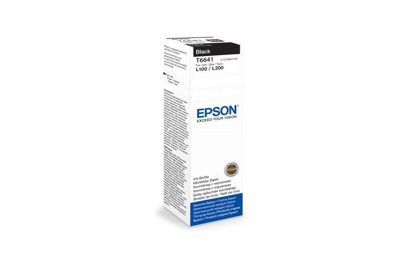 Epson T6641 - svart - original - p&aring;fyllnadsbl&auml;ck